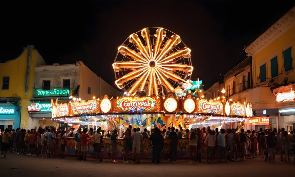 lighted-carnaval-during-nighttime