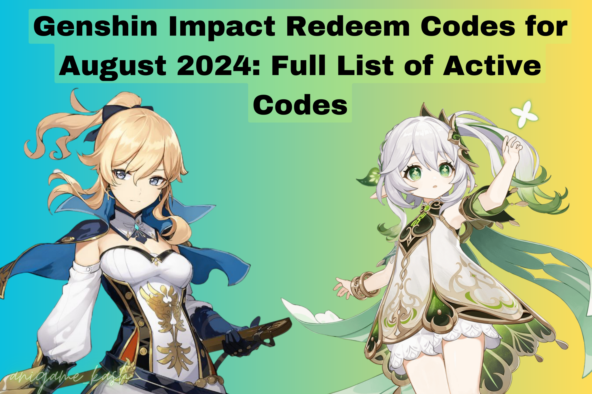 Genshin Impact Redeem Codes for August 2024 Full List of Active Codes