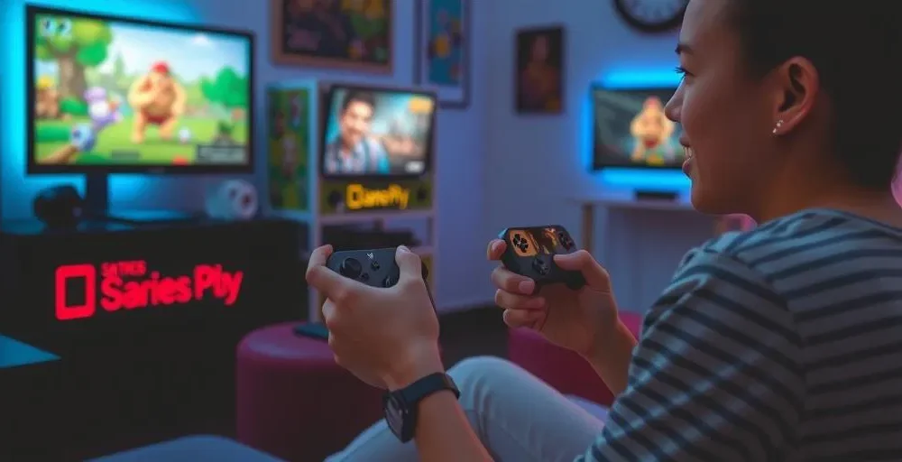 Playing video games