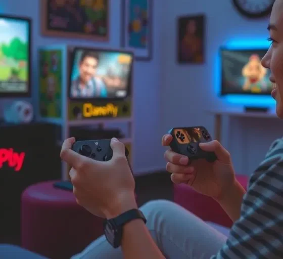 Playing video games
