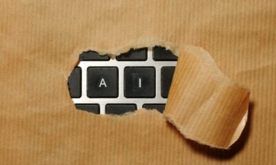 AI on laptop keyboard