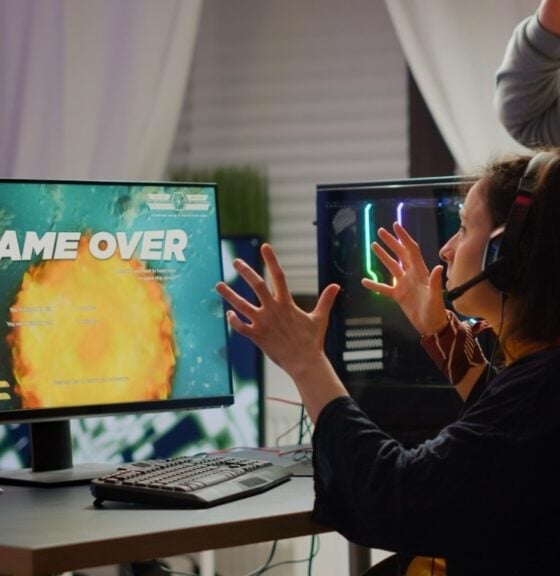 Game over on Gaming Monitor and 2 friends
