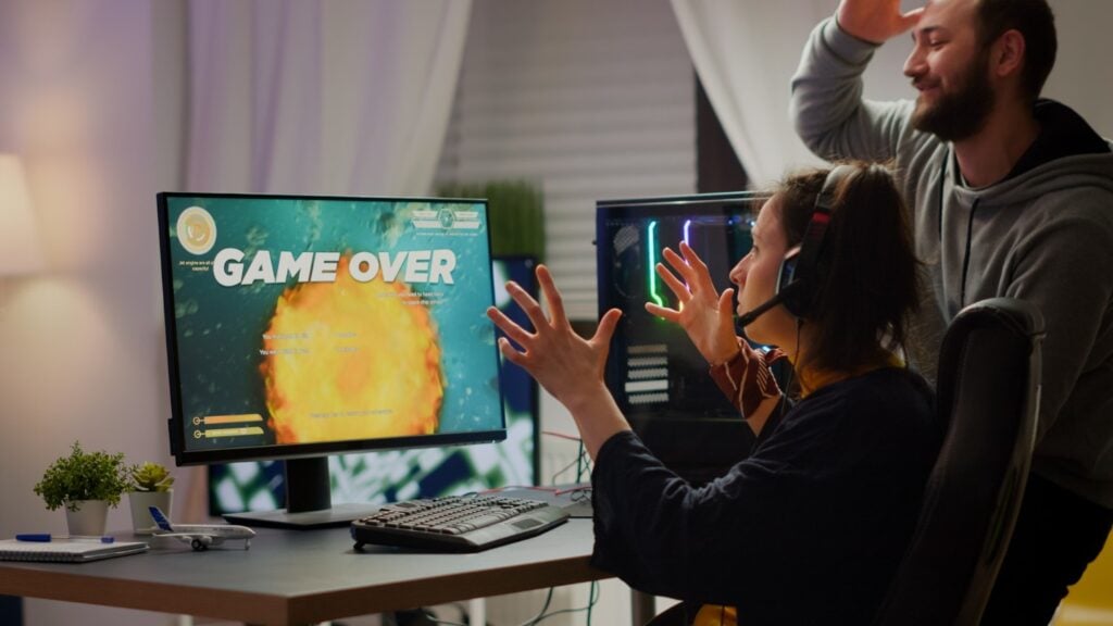 Game over on Gaming Monitor and 2 friends