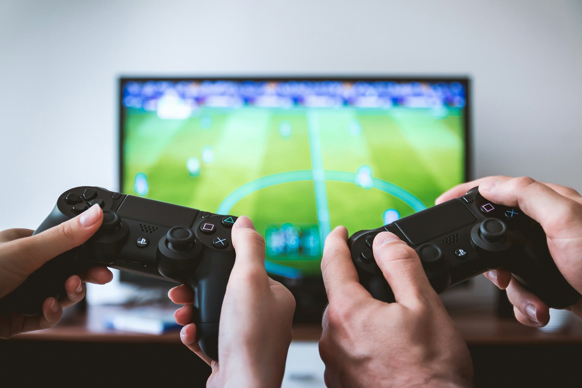 Playing football Game with Friend