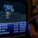 Person plays retro game on CRT monitor, adjusting settings