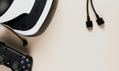 VR and Playstation Controller on table