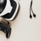 VR and Playstation Controller on table