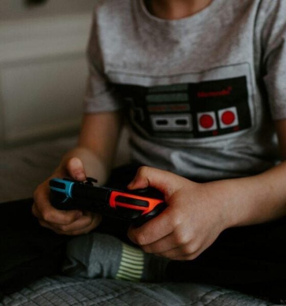 playing on couch
