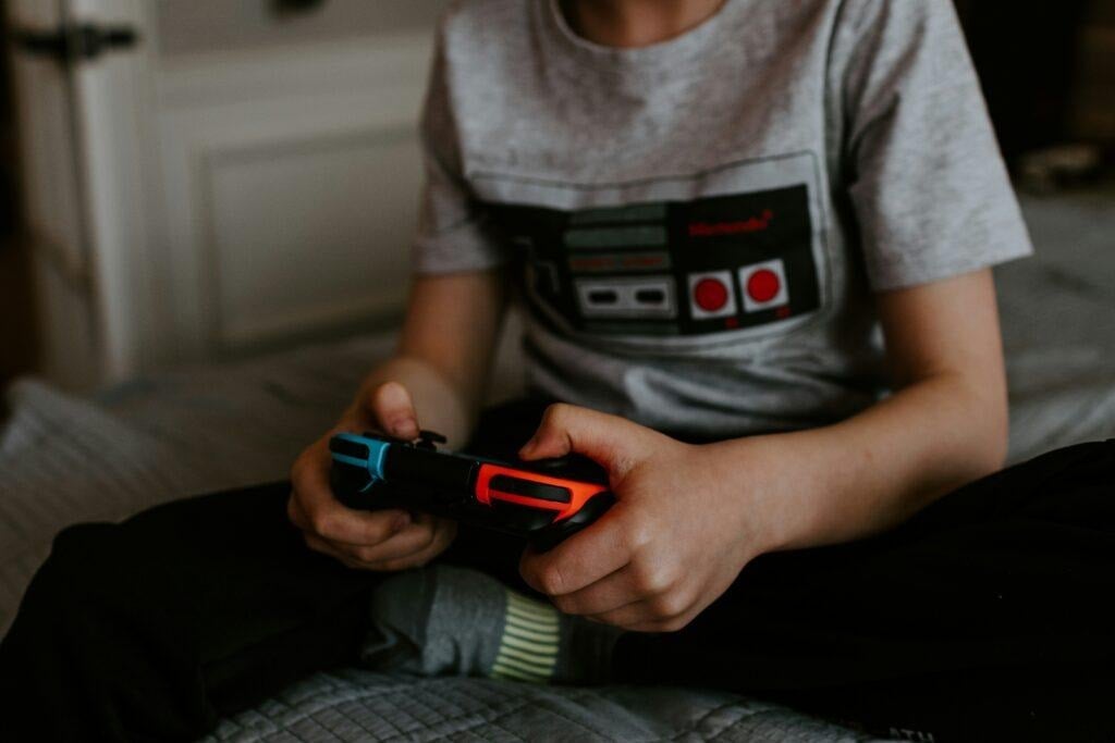 playing on couch