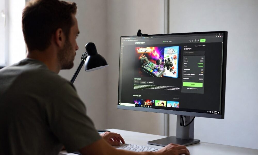 Paying online for video game