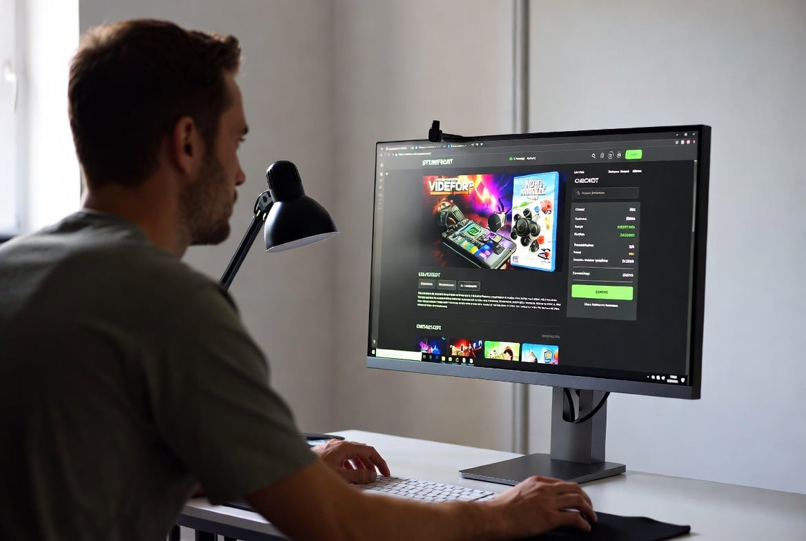 Paying online for video game