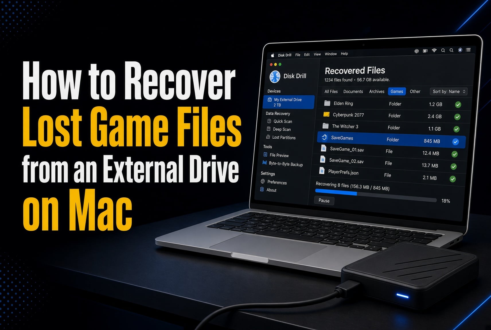 How to Recover Lost Game Files from an External Drive on Mac
